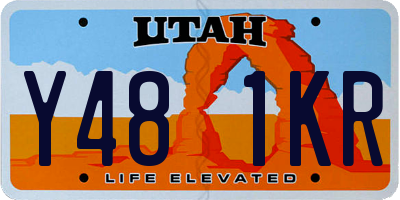 UT license plate Y481KR