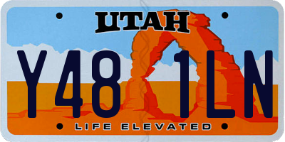 UT license plate Y481LN