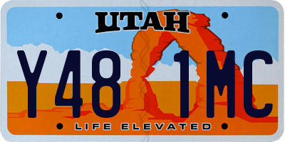 UT license plate Y481MC