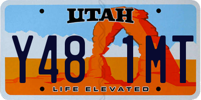 UT license plate Y481MT