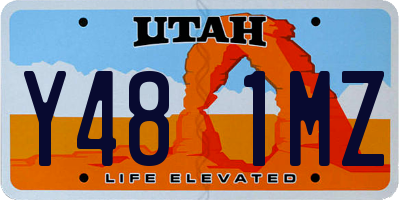 UT license plate Y481MZ