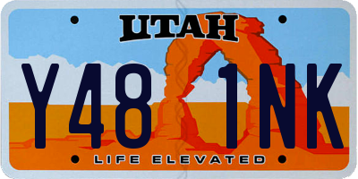 UT license plate Y481NK