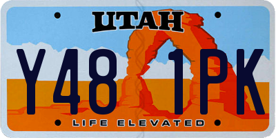 UT license plate Y481PK