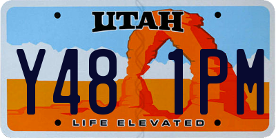 UT license plate Y481PM