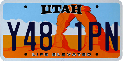 UT license plate Y481PN