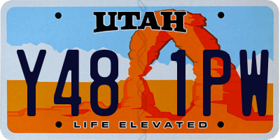 UT license plate Y481PW