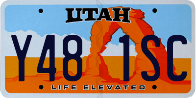 UT license plate Y481SC