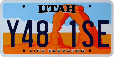 UT license plate Y481SE