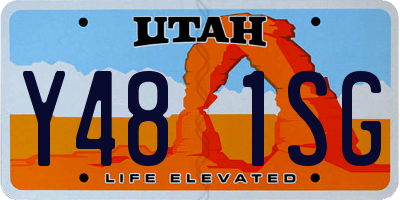 UT license plate Y481SG