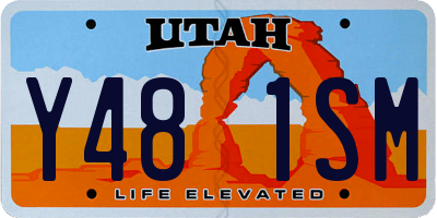 UT license plate Y481SM