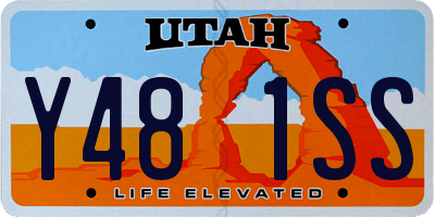 UT license plate Y481SS