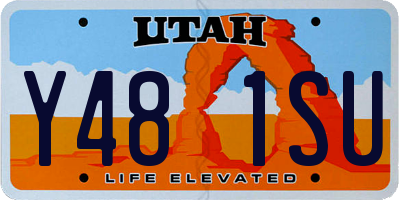 UT license plate Y481SU