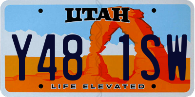 UT license plate Y481SW