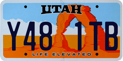 UT license plate Y481TB