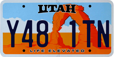 UT license plate Y481TN