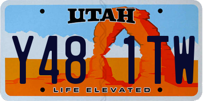UT license plate Y481TW
