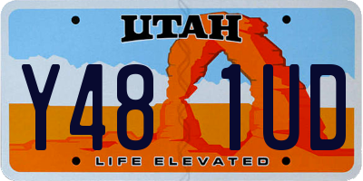 UT license plate Y481UD