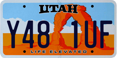 UT license plate Y481UF