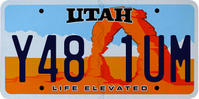 UT license plate Y481UM