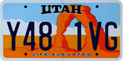 UT license plate Y481VG