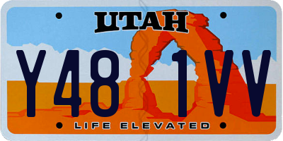 UT license plate Y481VV
