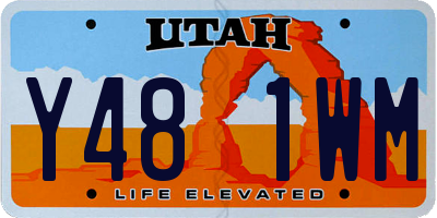 UT license plate Y481WM