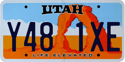 UT license plate Y481XE