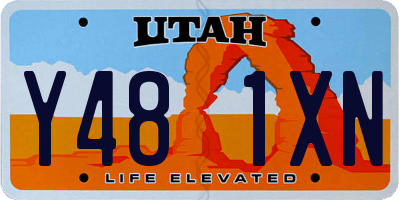 UT license plate Y481XN