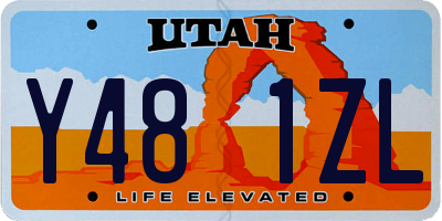 UT license plate Y481ZL