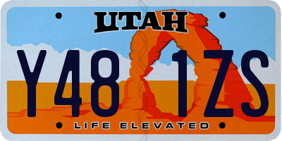 UT license plate Y481ZS