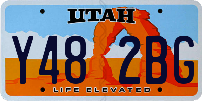 UT license plate Y482BG