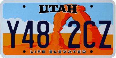 UT license plate Y482CZ