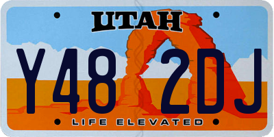 UT license plate Y482DJ