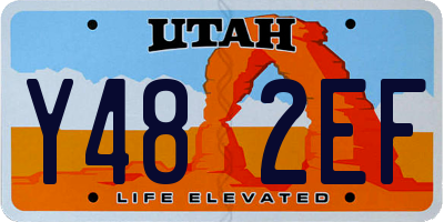 UT license plate Y482EF