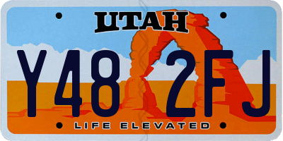 UT license plate Y482FJ