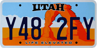 UT license plate Y482FY