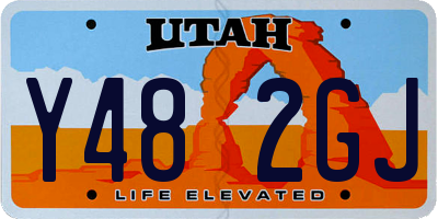 UT license plate Y482GJ
