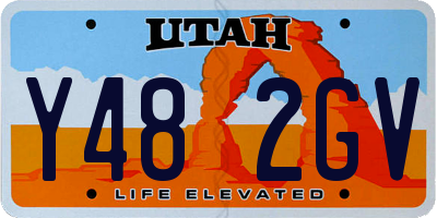 UT license plate Y482GV