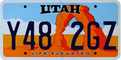 UT license plate Y482GZ