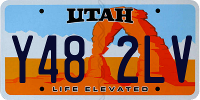 UT license plate Y482LV