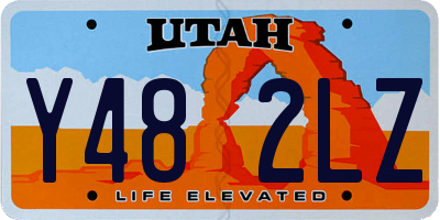 UT license plate Y482LZ