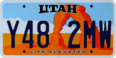 UT license plate Y482MW