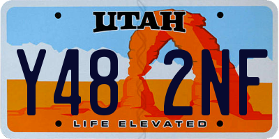 UT license plate Y482NF