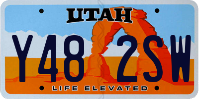 UT license plate Y482SW