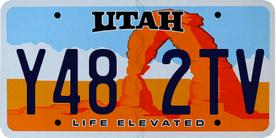 UT license plate Y482TV