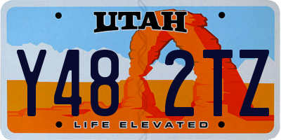 UT license plate Y482TZ