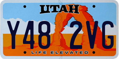 UT license plate Y482VG