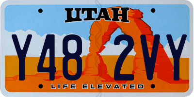 UT license plate Y482VY