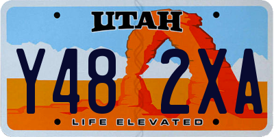 UT license plate Y482XA