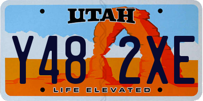 UT license plate Y482XE